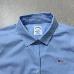 Brooks Brothers 星条旗刺繍シャツサックスブルーWRINKLEのサムネイル