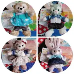 新作　ダッフィー　ウィッシングウィングス　ぬいぐるみバッジ　4体セット