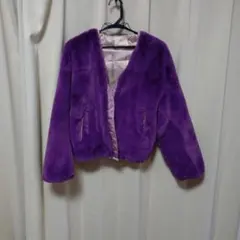 LUCA　フェイクファー　フリース　パープル　ジャンパー　ボアジャケット
