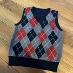 Dressage ダイヤモンド柄ニットベスト