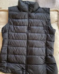 UNIQLO ライトダウンジャケットブラック L黒ベストライトダウン
