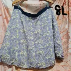 スマイルランド　フレアスカート 花柄 8L 大きいサイズ