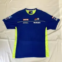 SUZUKI レーシング Tシャツ 両面　袖プリント バイク 企業T モーター系