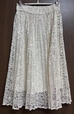 earth music&ecology アイボリー レース スカート