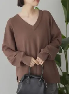 AMERICAN HOLIC ブラウン Vネック セーター L