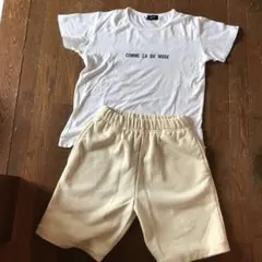 コムサイズム Ｔシャツ　　　綿素材パンツ　セットアップ