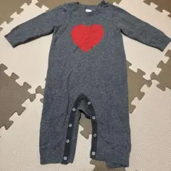 baby GAP グレー ハートロンパース 6-12ヶ月
