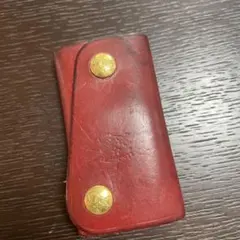 LEISONS レザーキーケース 赤