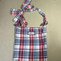 チェック柄リボン付きショルダーバッグ