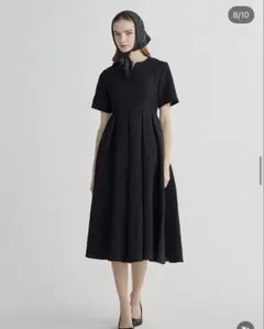I'M NAVY IVY ピンタックドレスワンピース36 ネイビー - メルカリ
