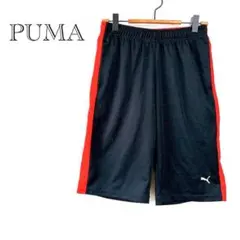 【PUMA】 トレーニングハーフパンツ 160 ブラック ロゴ スポーツ キッズ
