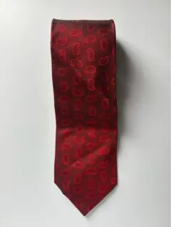 537 MEN'S MELROSE ネクタイ ペイズリー柄 レッド シルク