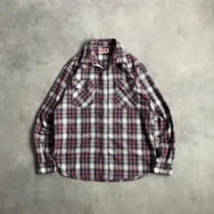 90s ビンテージ Wrangler シャドー オンブレ チェック シャツ 古着