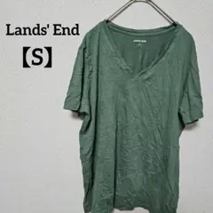 Lands' End 【S】グリーン Vネック Tシャツのサムネイル