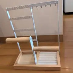 木製アクセサリーケース 多段フック付き