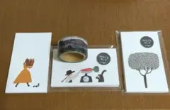 ネクタイ　ひとことカード,透明マスキングテープ