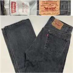 31x30 アメリカ製 リーバイス 501 先染め ブラック LEVI'Sのサムネイル