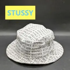 STUSSY バケットハット ホワイト/ブラック