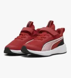 PUMA スニーカー ベルクロストラップ付（レッド）17.0cm