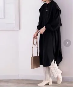 ちっち様専用クラシカルエルフ シャツ ワンピース バンドカラー 黒