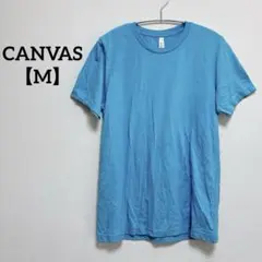 1点限り✨️CANVAS 【M】Tシャツ 半袖 夏 シンプル ブルー