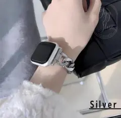 Apple Watch用シルバーチェーンバンド