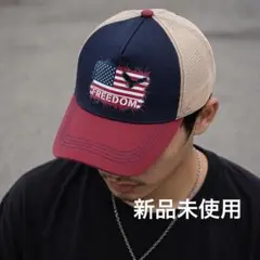 트러커 캡 메쉬 캡 FREEDOM 로고 아메리칸 디자인