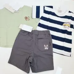 【新品】プティマイン　半袖　半ズボン　80