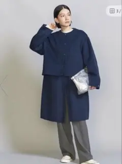 BEAUTY＆YOUTH ノーカラー リバー コート