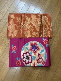 花柄刺繍の伝統的な帯　七五三