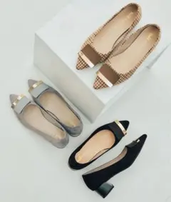 オリエンタルトラフィック／スクエアバックルヒールパンプス