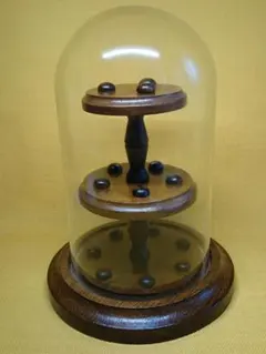 ディスプレイケース　ガラスドーム　天然木　置物　インテリア　工芸品　A3237