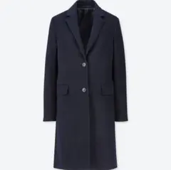 UNIQLOウールカシミヤチェスターコート(ネイビー)のサムネイル