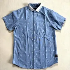BILLABONG ビラボン 半袖シャツ 総柄 ヨット柄 ブルー Lのサムネイル