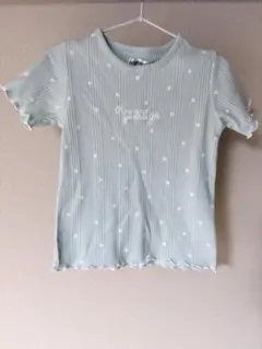 AURORA MOON 小花柄リブ半袖Tシャツ