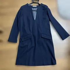 DES PRÉS ネイビー Vネック ワンピース　チュニック　トゥモローランド