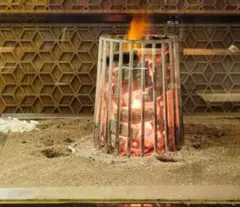 原始焼きスタンド 炉端焼き 五徳 魚焼き　枠囲炉裏　火鉢高さ20cm g4のサムネイル