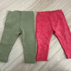 ユニクロUNIQLO ベビー レギンス80cm 2枚セットまとめ売り