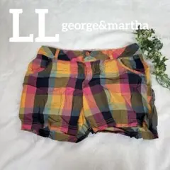 ⭐️584 george&martha チェック柄 ショートパンツ LL