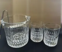 昭和　レトロ　HOYA ロックグラス 2個 　アイスピック