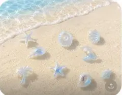 夏　貝殻mixネイルパーツ50個のサムネイル