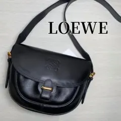 【美品】LOEWE ロエベ アナグラム ショルダーバッグ ブラックのサムネイル