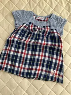 再値下げ！ミキハウス チェック柄 ワンピース 80