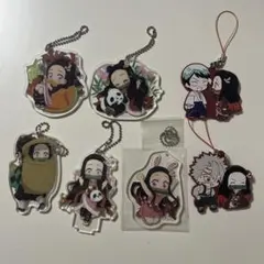 鬼滅の刃　竈門禰豆子　アクリルチャーム・ラバーマスコット　7点