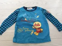 ✨️美品✨️アンパンマン 長袖Tシャツ ブルー 90cm