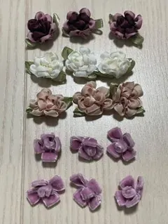 ハンドメイド　パーツ　リボン花モチーフ まとめ売り　美品