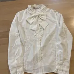 LITTLE LEAD リボン付きホワイトシャツ