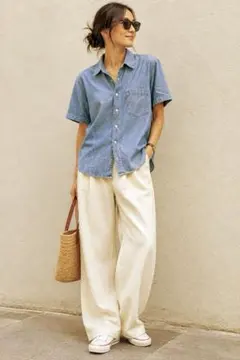 Levi's デニムシャツ 半袖 ライトブルー
