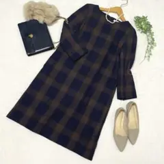 MACKINTOSH PHILOSOPHY チェック　ワンピース　ウール　S