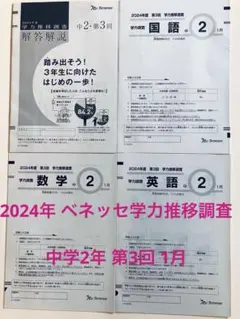 ベネッセ 学力推移調査 中2 2024年度 第3回 1月 【当日発送可能】 ベネッセ 学力推移調査 中2 2024年度 第3回 1月 【当日発送可能